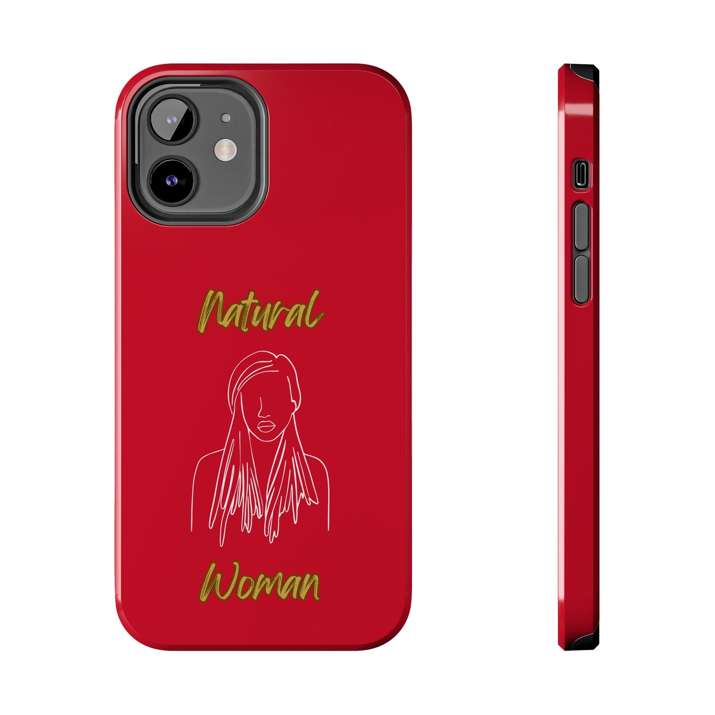 Natural Woman Content (WL)Tough Phone Cases DARK RED