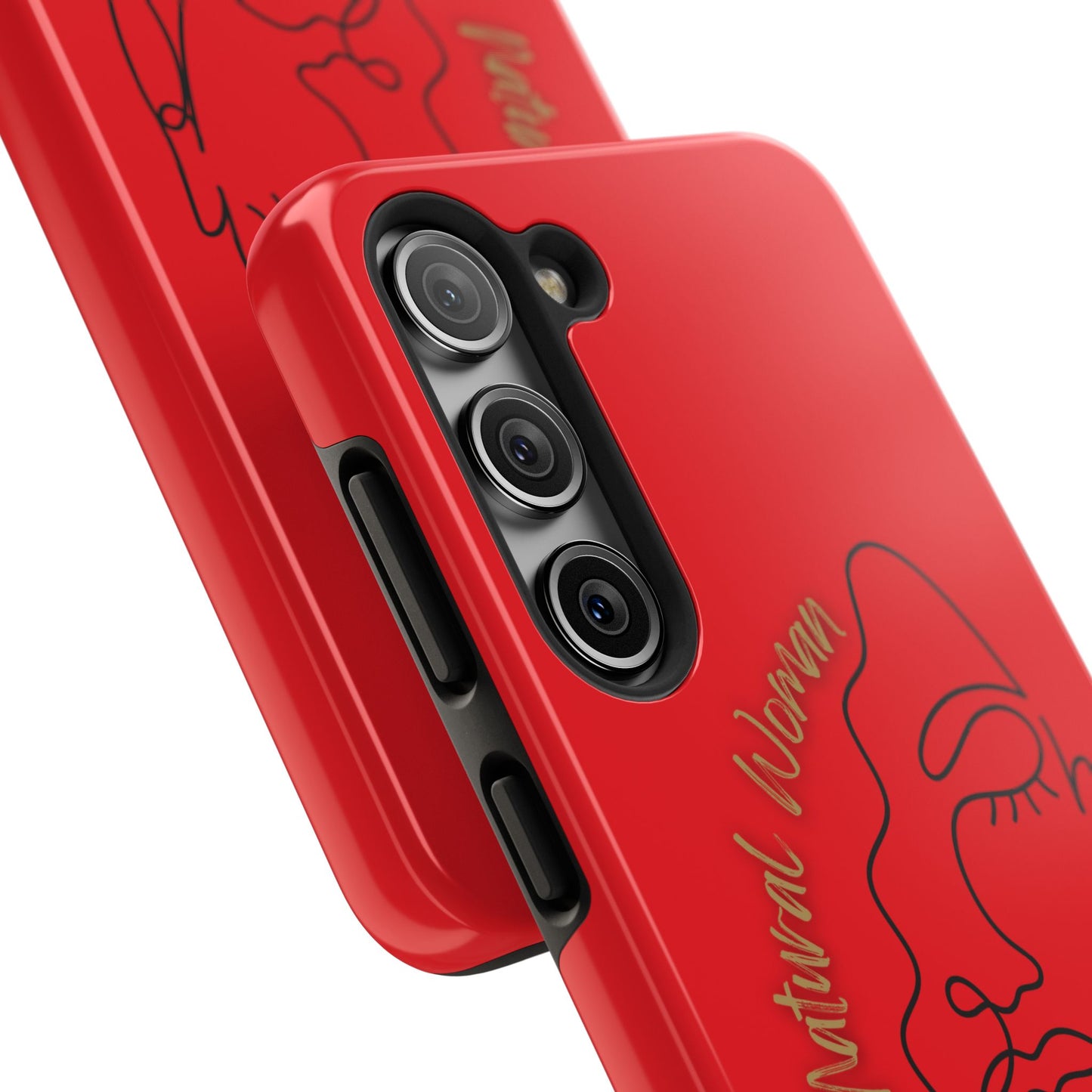 Natural Woman Half Face (BL)Tough Phone Case RED