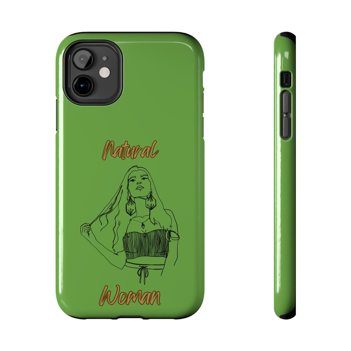 Natural Woman Thinking (BL)Tough Phone Cases GREEN