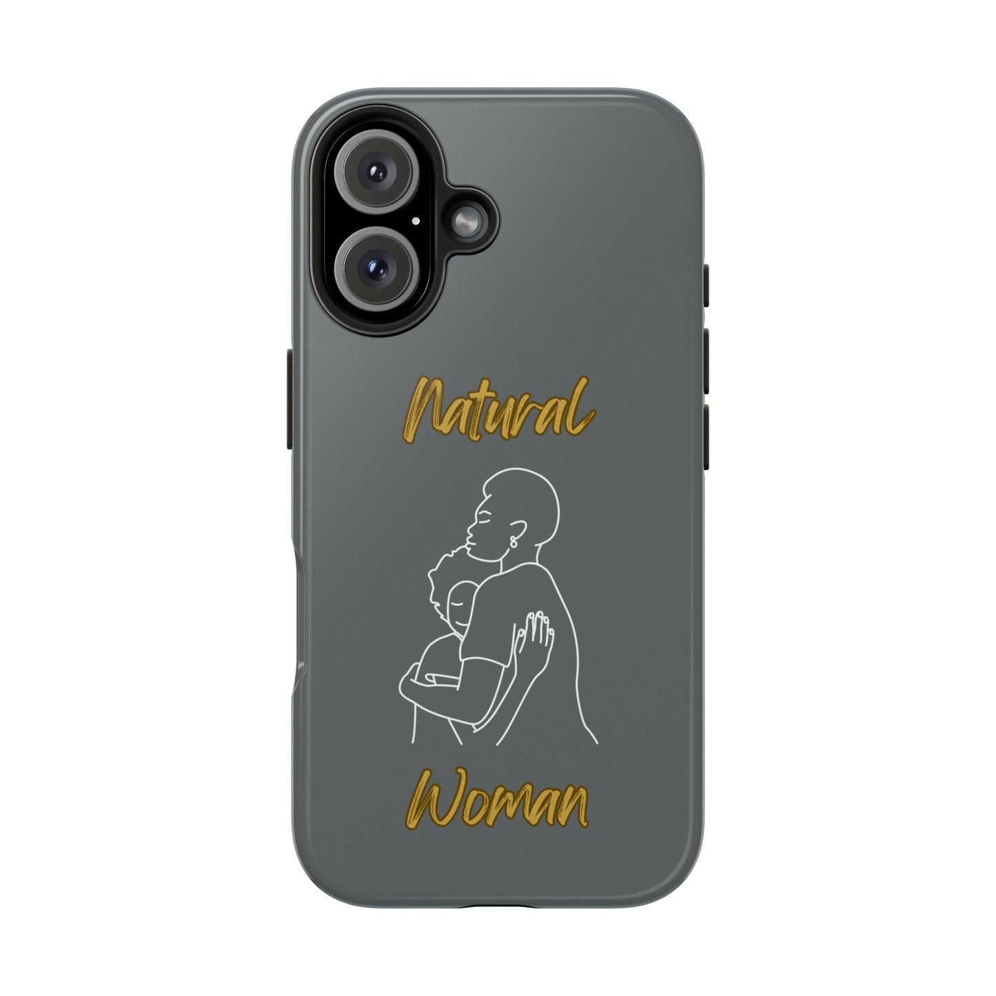 Natural Woman Safe With Momma (WL) Tough Phone Cases DARK GREY