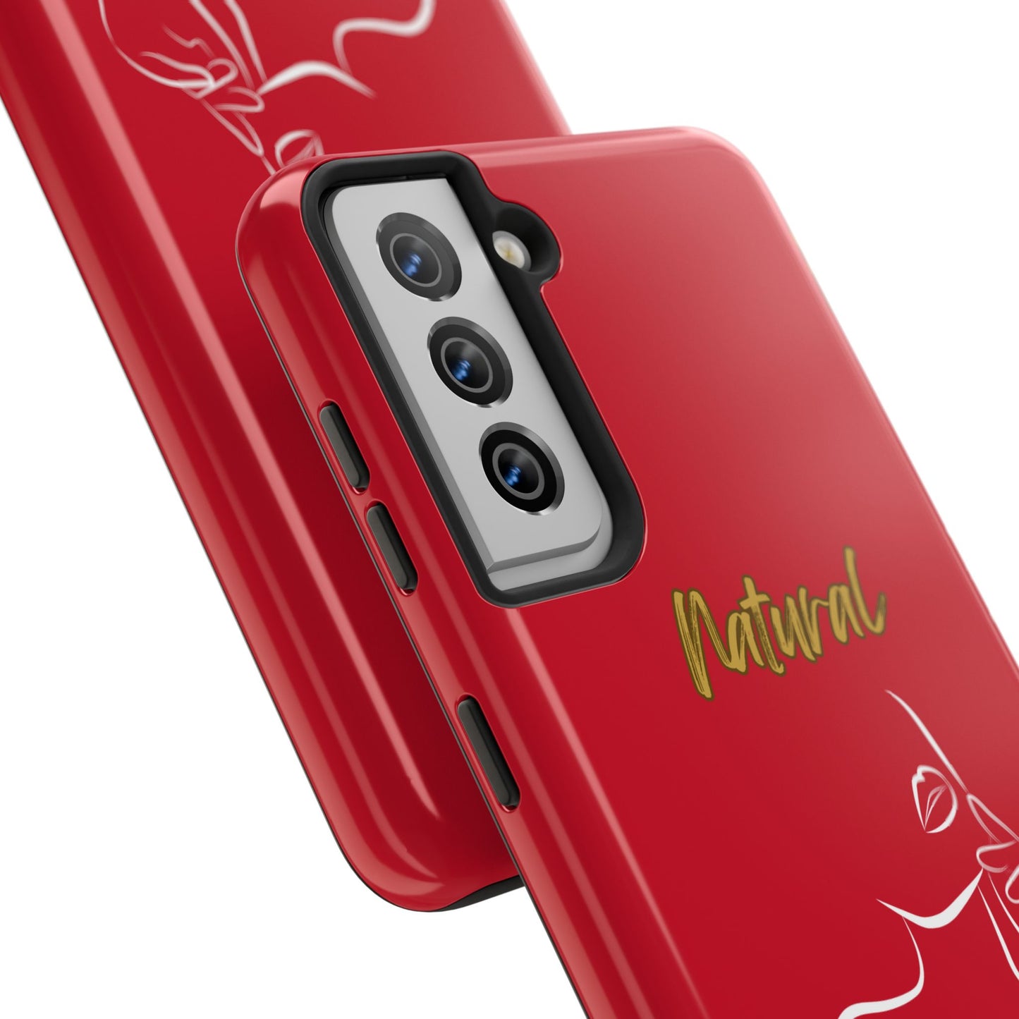 Natural Woman Chin Up (WL)Tough Phone Cases DARK RED