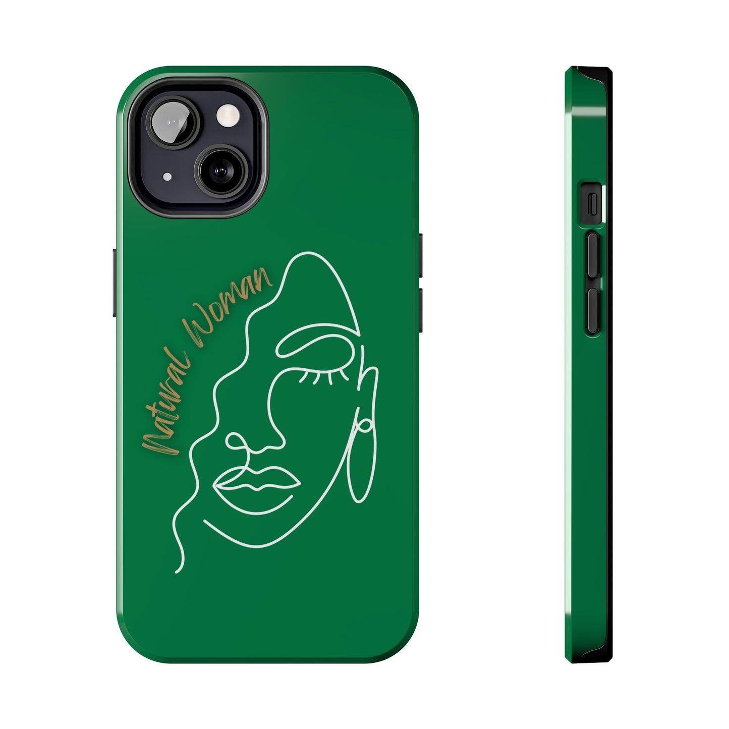 Natural Woman Half Face (WL)Tough Phone Case DARK GREEN