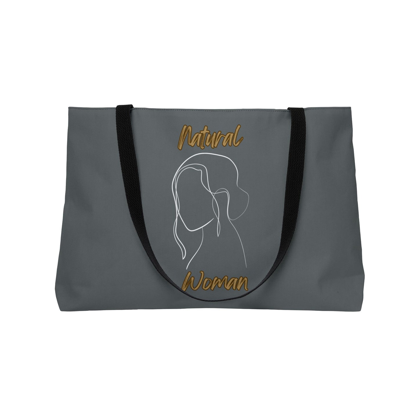 Natural Woman Hanging Hair (WL) Weekender Tote Bag DARK GREY