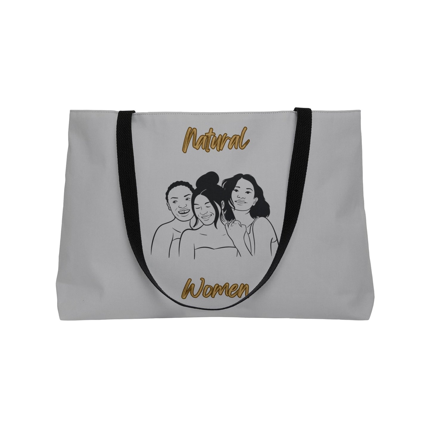 Natural Women Laughing Friends (BL) Weekender Tote Bag LIGHT GREY