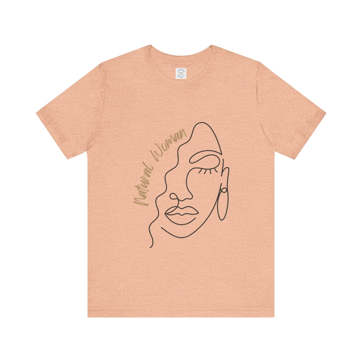 Natural Woman Half Face (BL) Short Sleeve T-Shirt