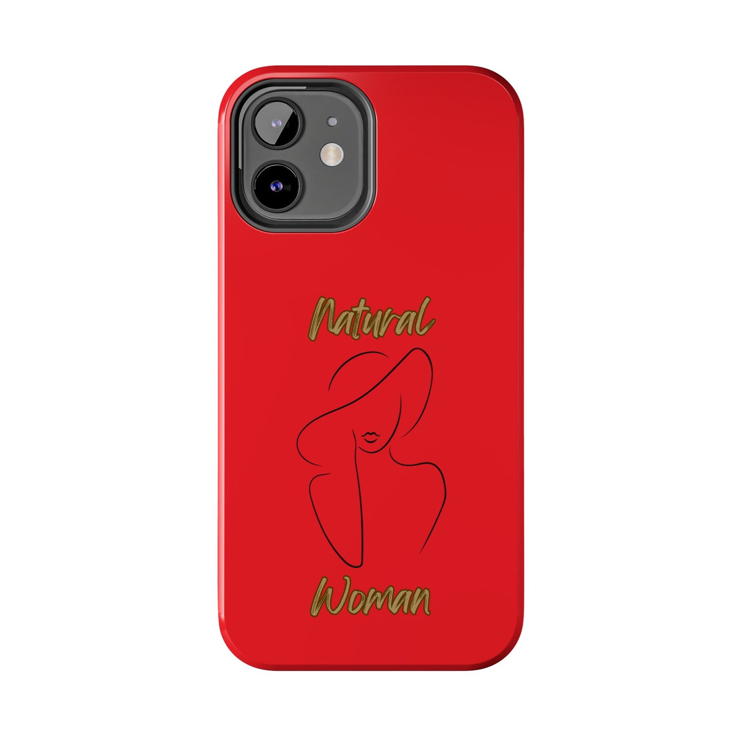 Natural Woman Sun Hat (BL) Tough Phone Cases RED