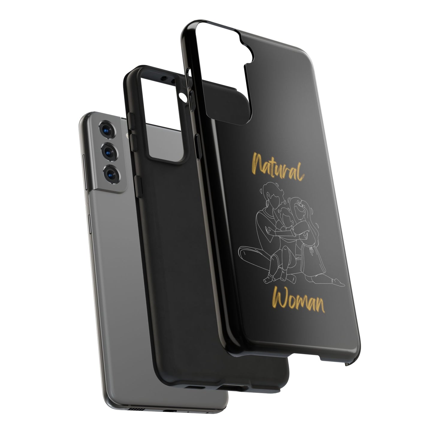 Natural Woman Bear Hugs (WL) Tough Phone Cases BLACK