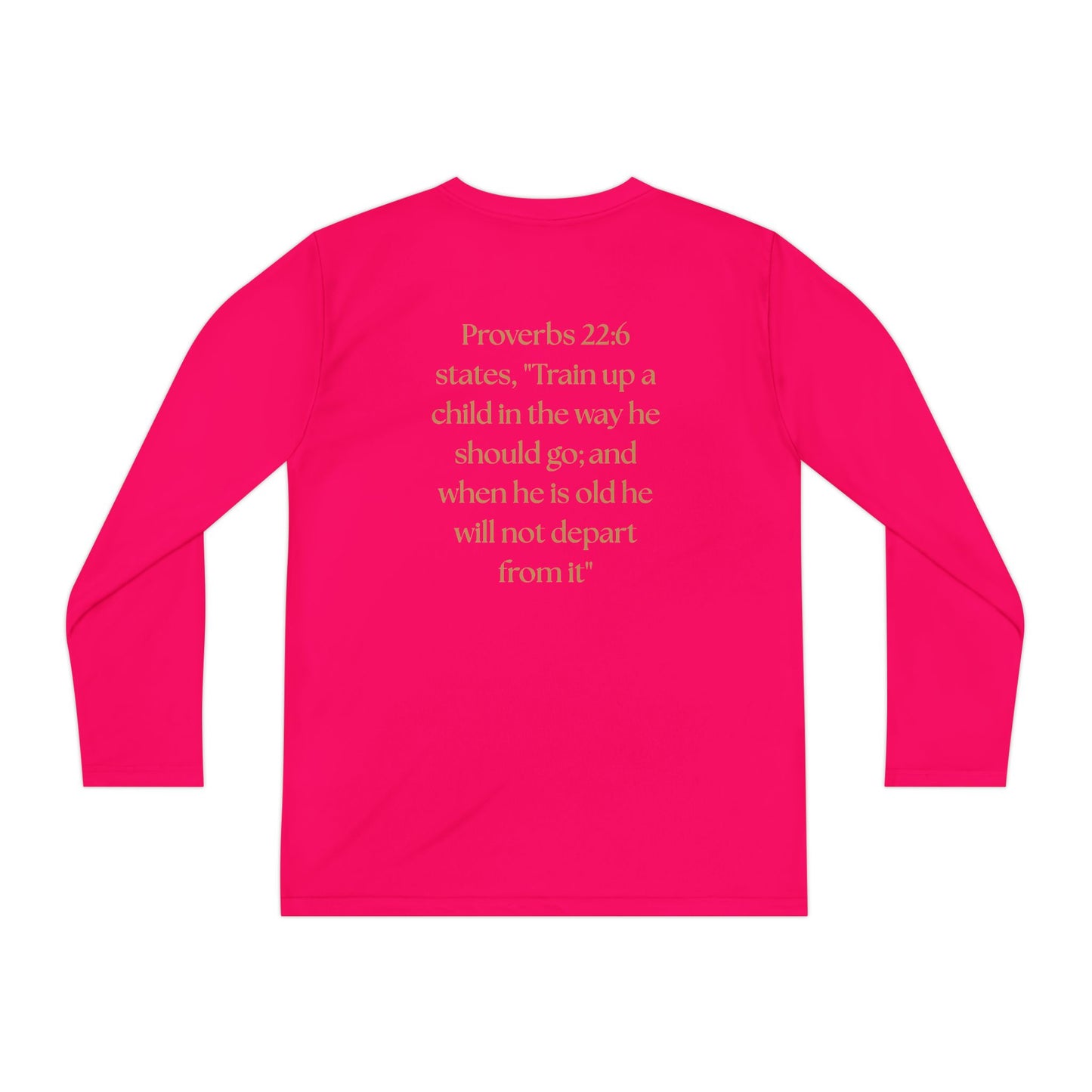 Children of the King Youth Long Sleeve Tee — Golden Lion Crest & Proverbs 22:6