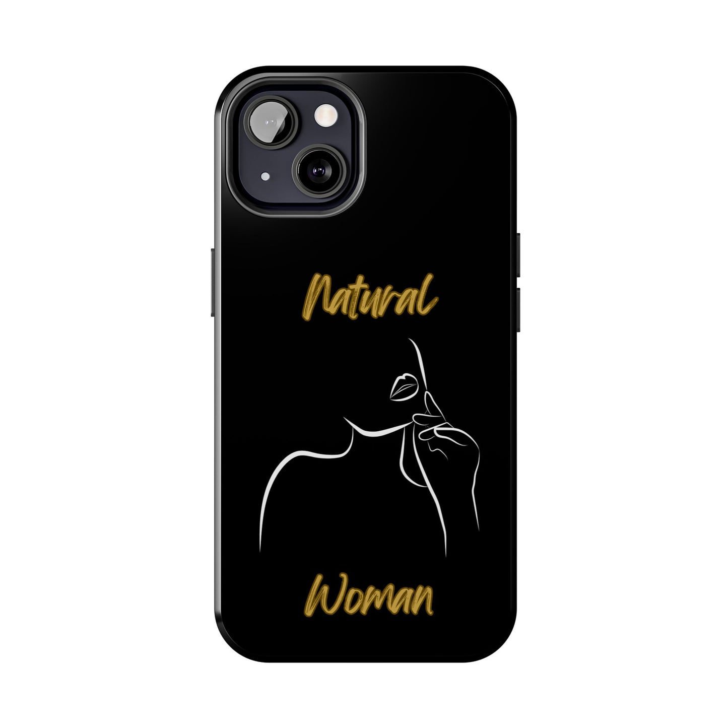 Natural Woman Chin Up (WL)Tough Phone Cases BLACK