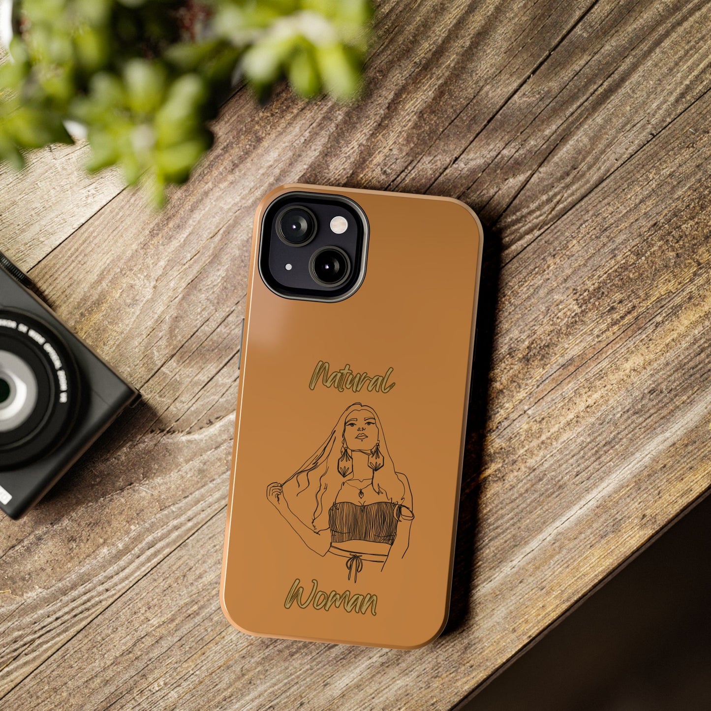 Natural Woman Thinking (BL)Tough Phone Cases LIGHT BROWN