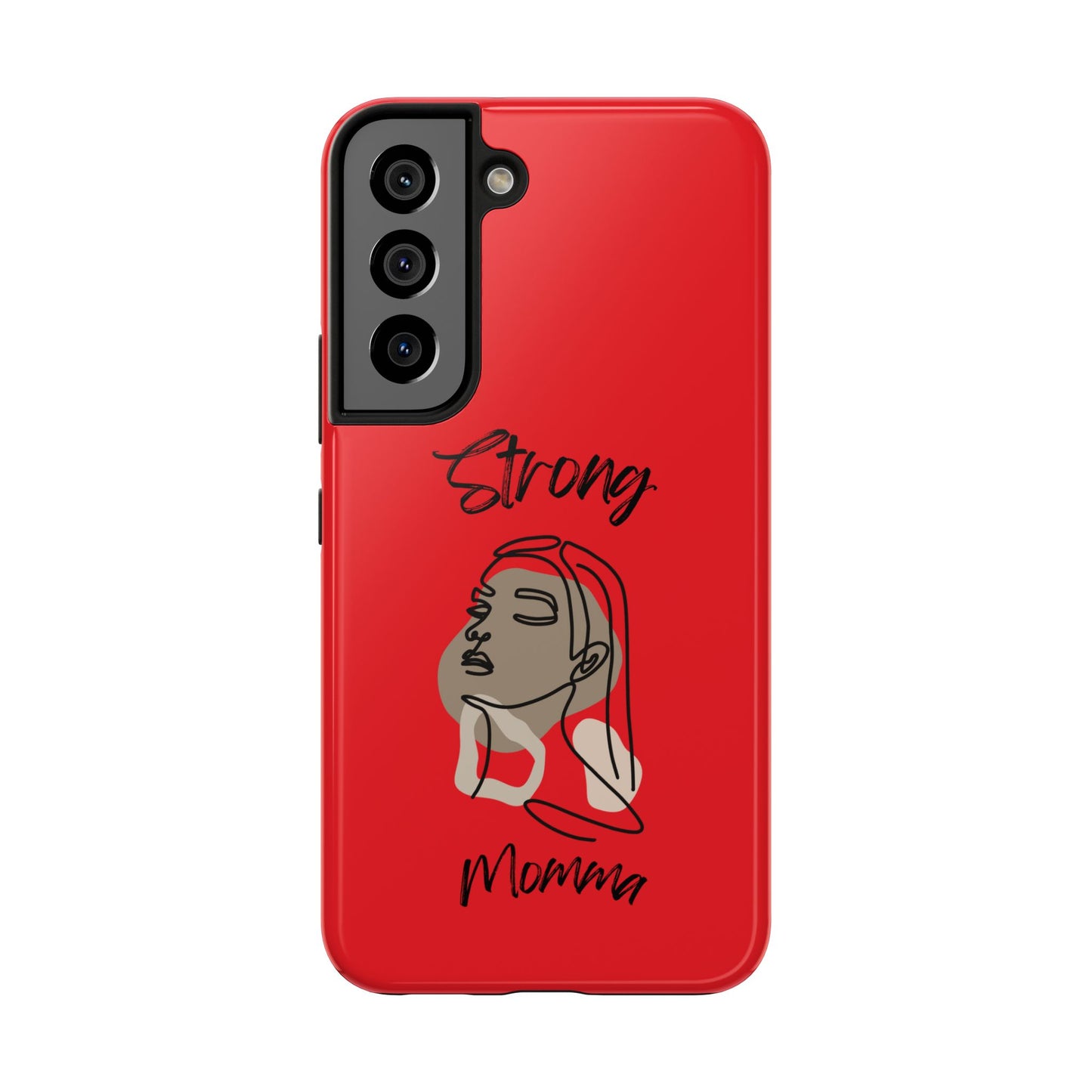 STRONG MOMMA Samsung Galaxy Tough Phone Cases (BL) Red