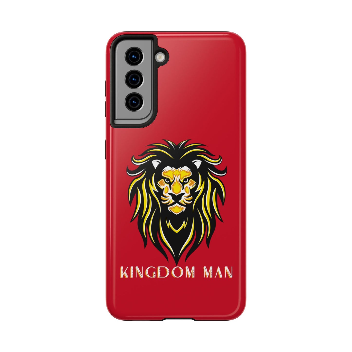 Kingdom Man (White-Gold Label) Tough Phone Case DARK RED