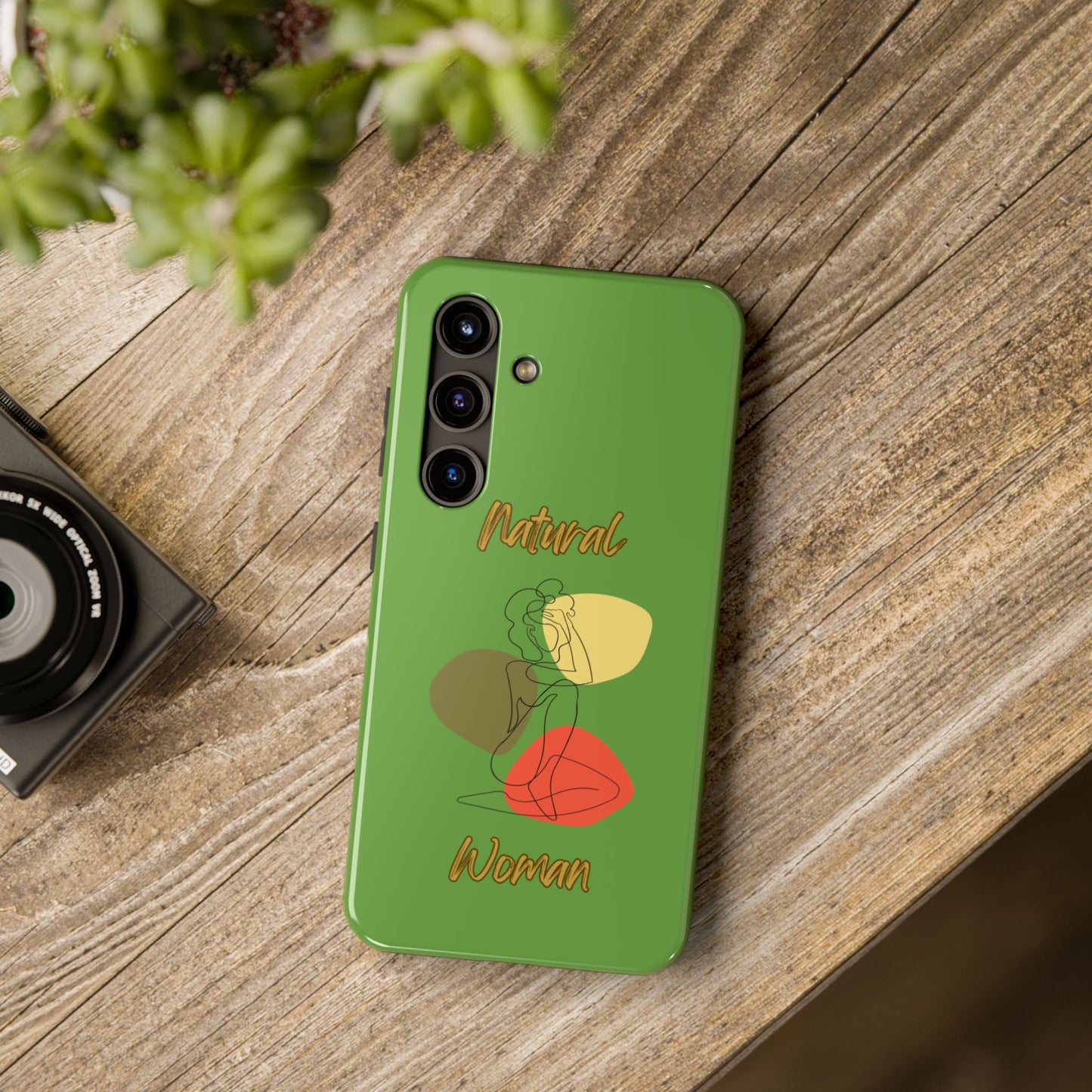Natural Woman Colorful Pose (BL)Tough Phone Cases GREEN