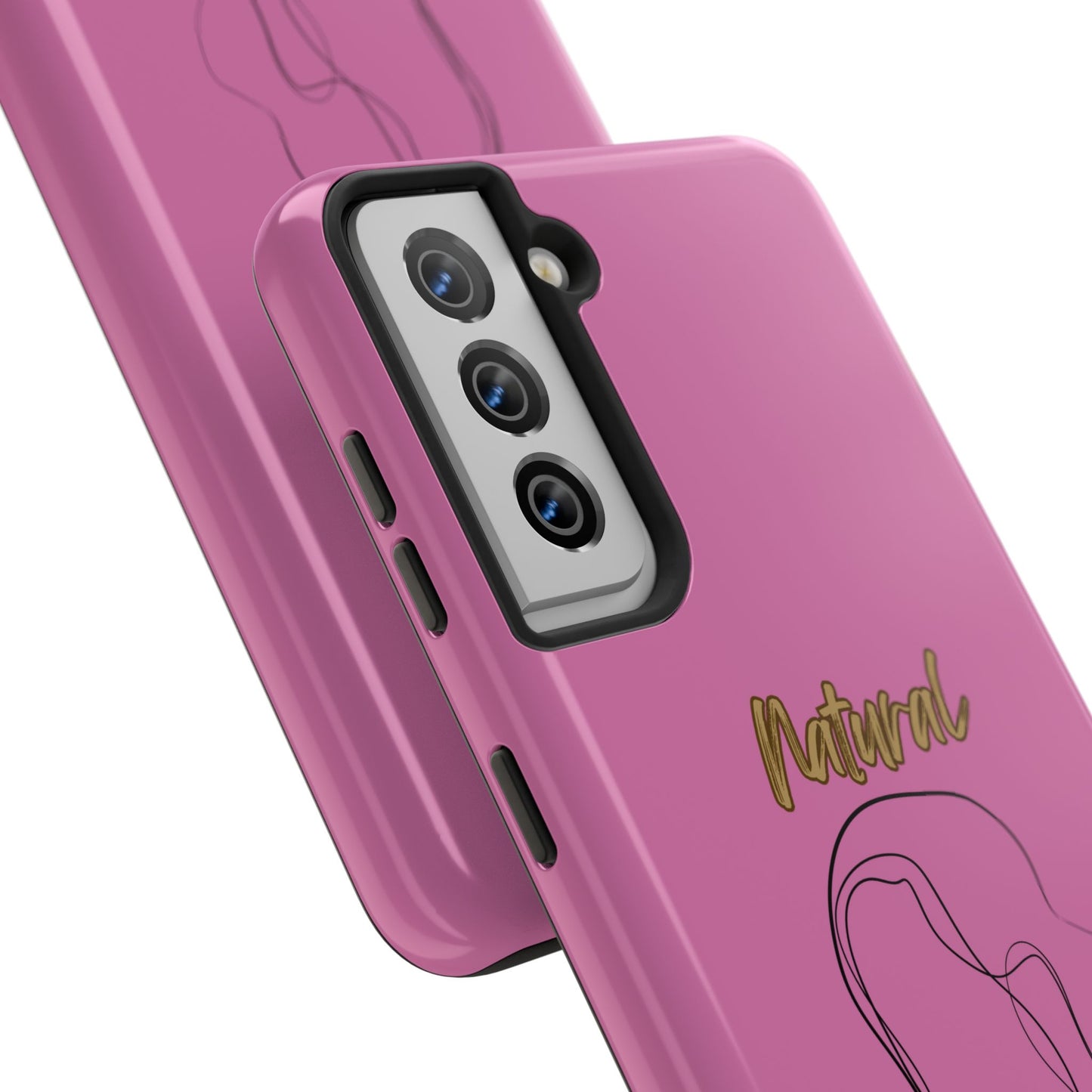 Natural Woman Hanging Hair (BL) Tough Phone Cases LIGHT PINK
