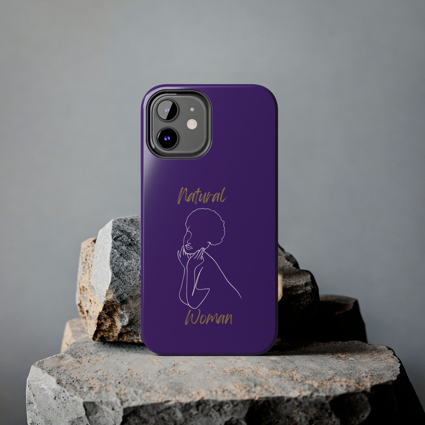 Natural Woman Cute Afro (WL)Tough Phone Cases PURPLE