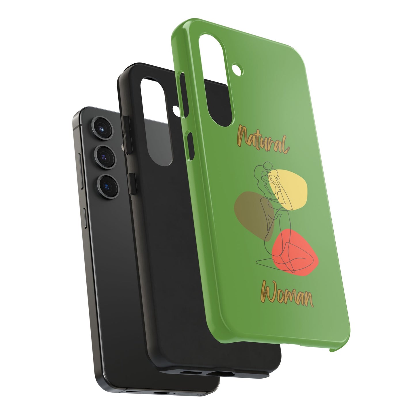 Natural Woman Colorful Pose (BL)Tough Phone Cases GREEN