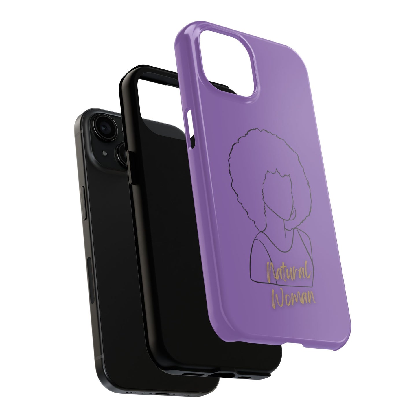 Natural Woman Afro (BL)Tough Phone Cases LIGHT PURPLE