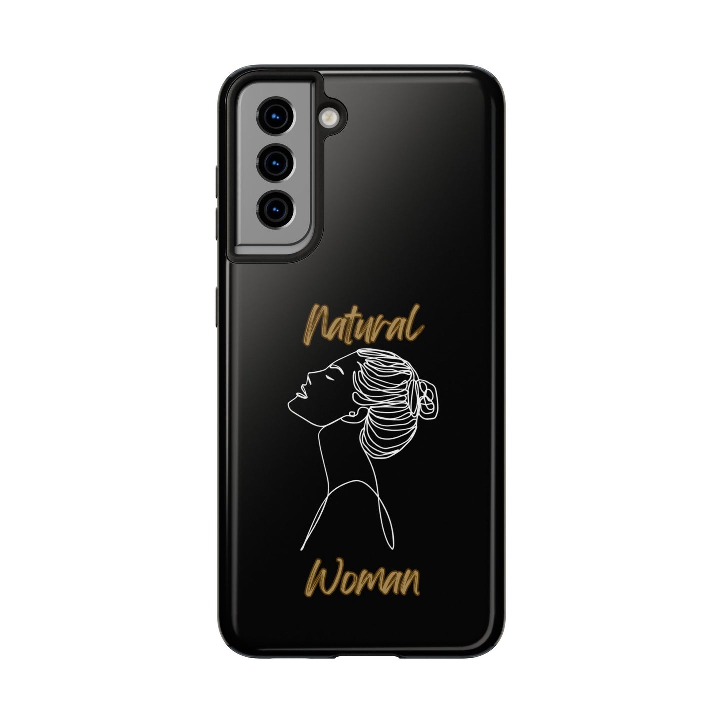 Natural Woman Wet Bun (WL) Tough Phone Cases BLACK