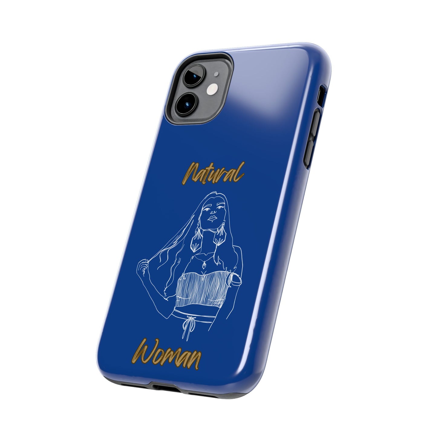 Natural Woman Thinking (WL)Tough Phone Cases DARK BLUE