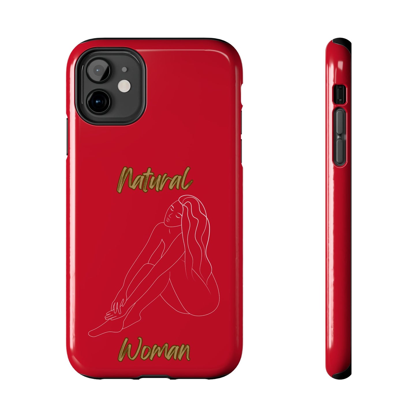 Natural Woman Beauty (WL) Tough Phone Cases DARK RED