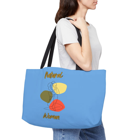 Natural Woman Colorful Pose (BL) Weekender Tote Bag LIGHT BLUE