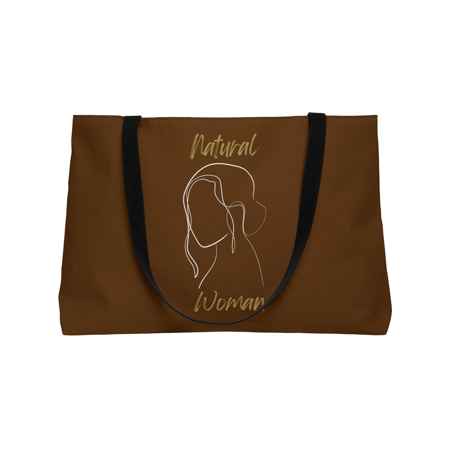 Natural Woman Hanging Hair (WL) Weekender Tote Bag BROWN