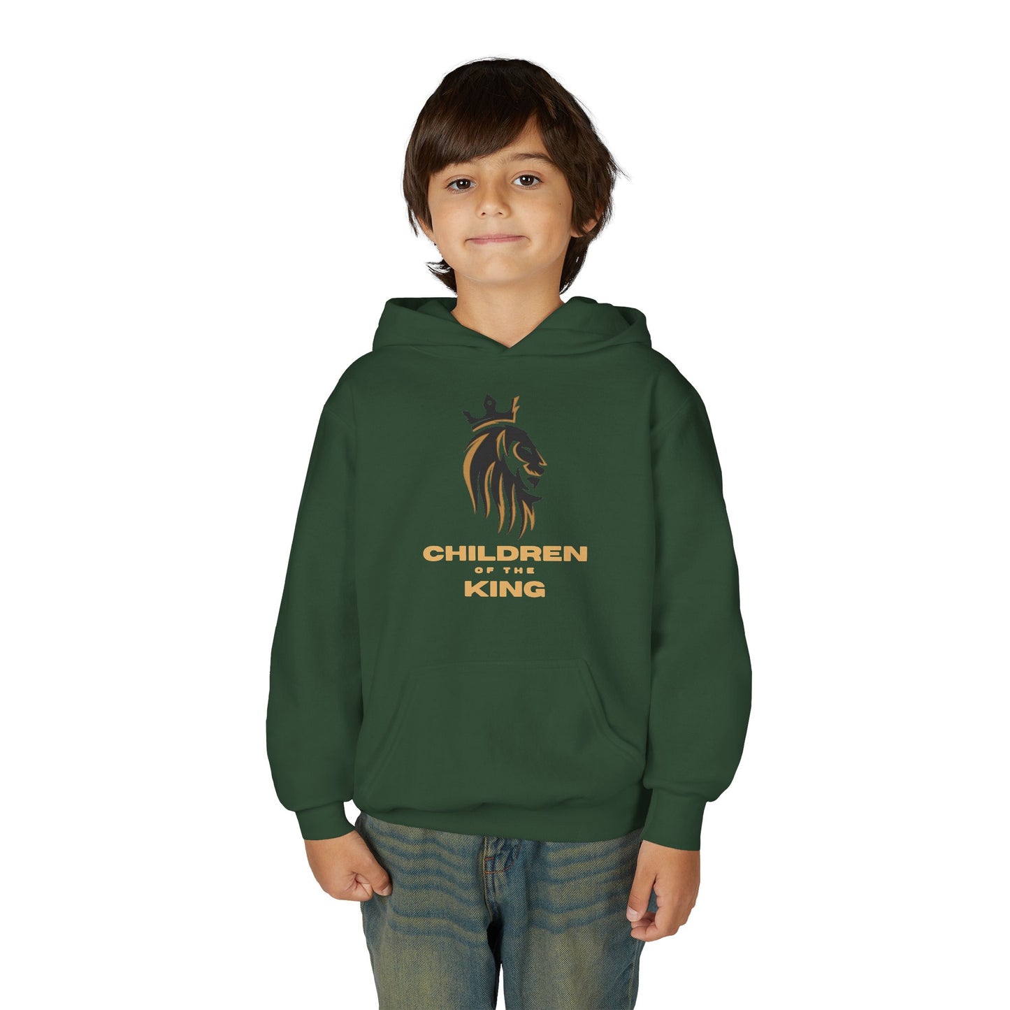 "Children of the King" Hoodie - BLACK Lion Design with Isaiah 54:13