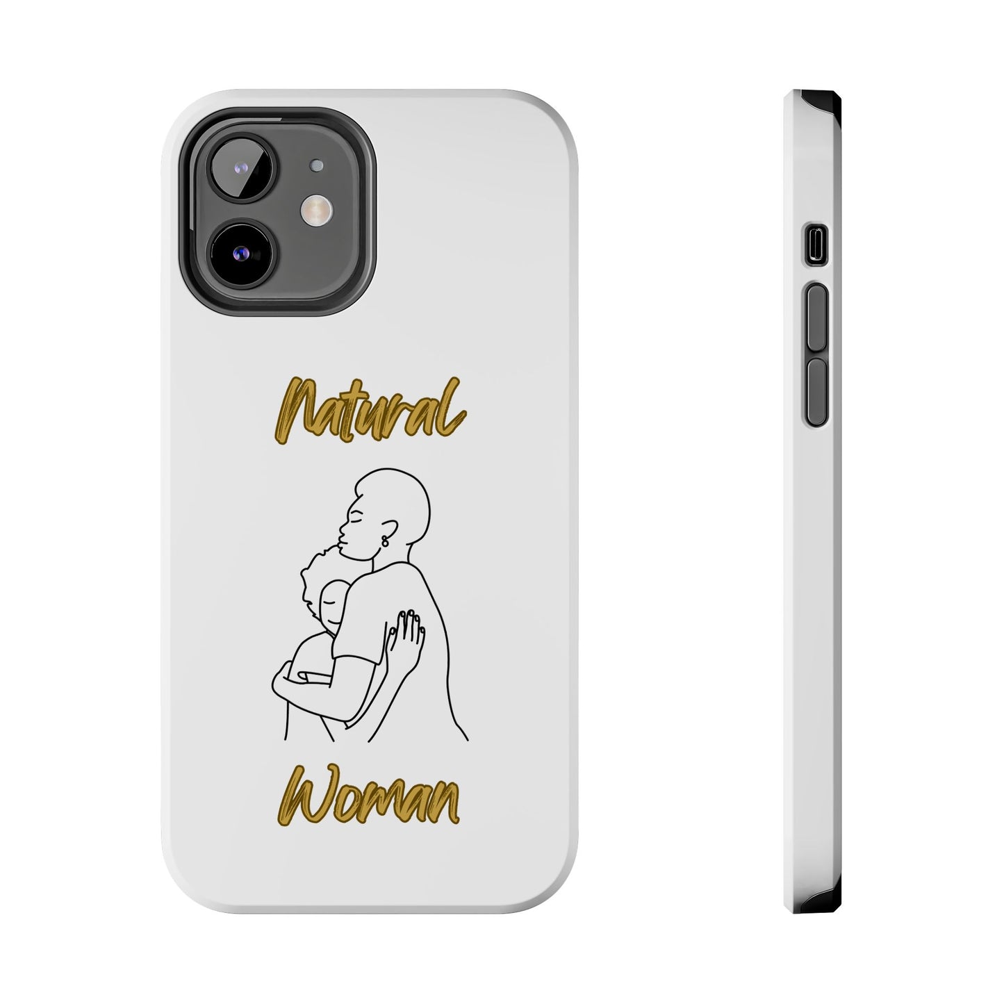 Natural Woman Safe With Momma (BL) Tough Phone Cases WHITE