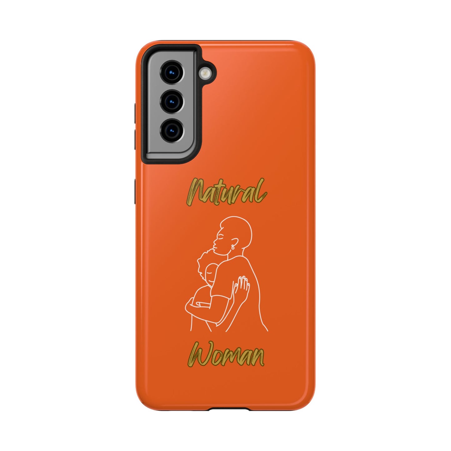 Natural Woman Safe With Momma (WL) Tough Phone Cases ORANGE