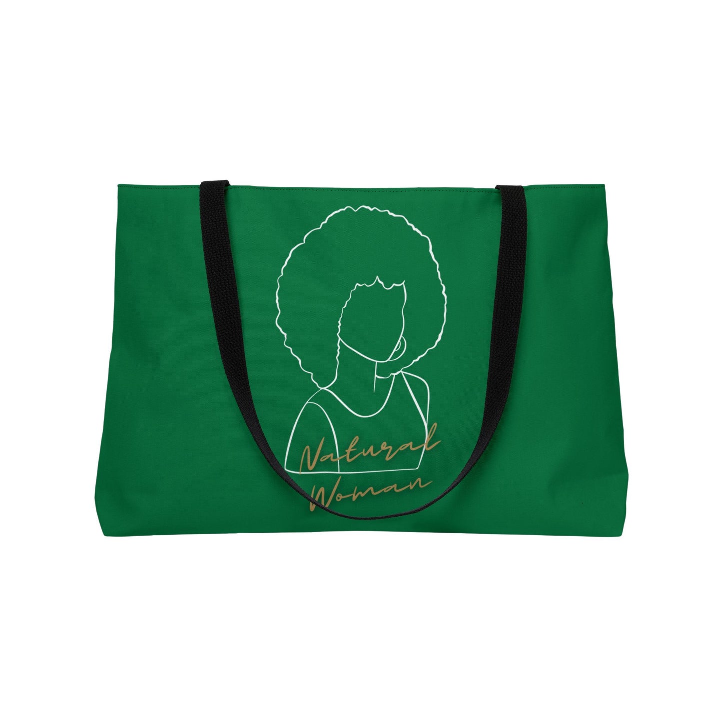 Natural Woman Afro (WL) Weekender Tote Bag DARK GREEN