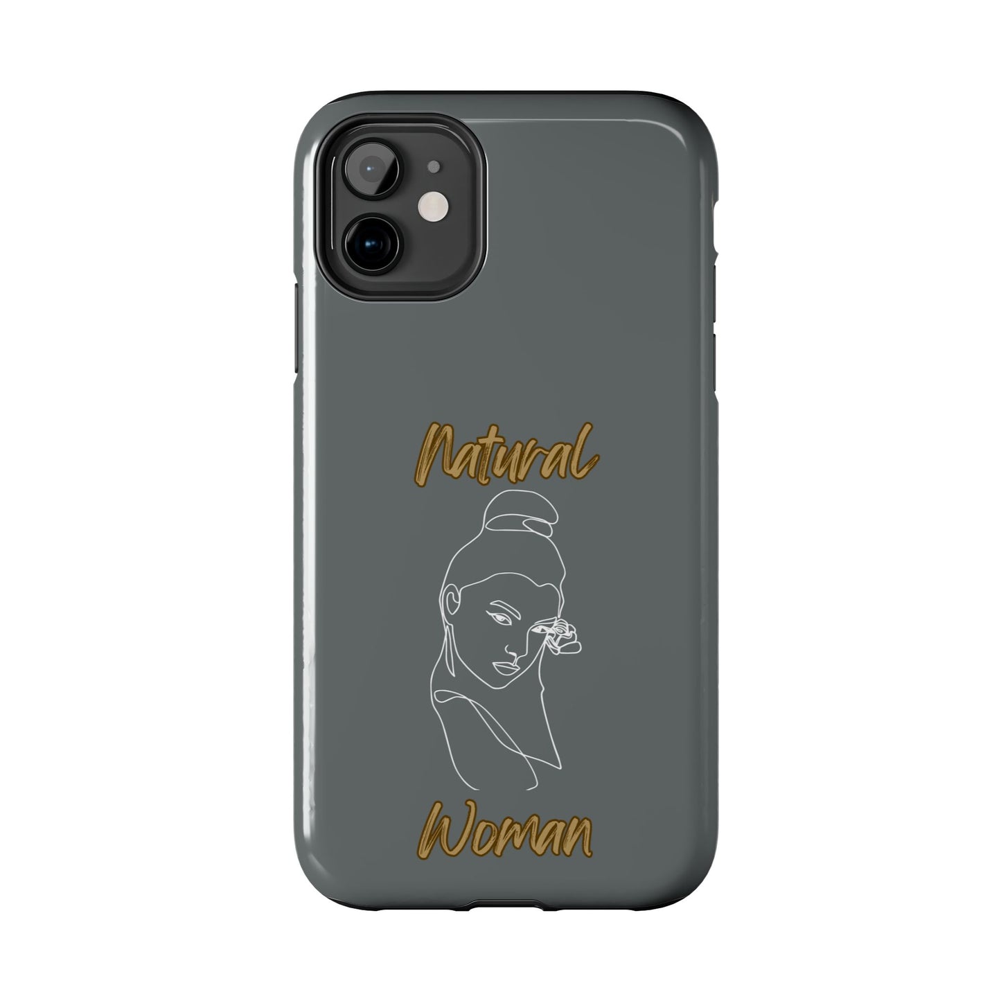 Natural Woman Sassy Bun (WL) Tough Phone Cases DARK GREY