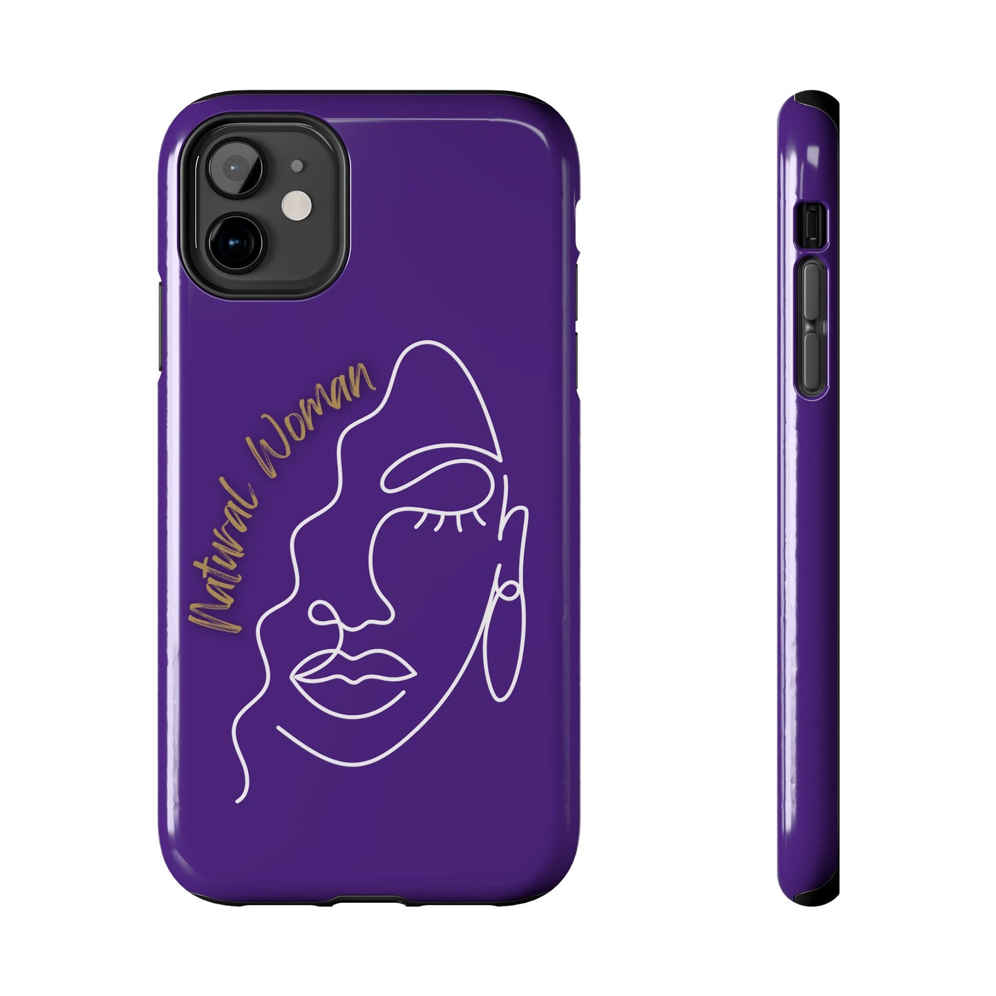 Natural Woman Half Face (WL)Tough Phone Case PURPLE