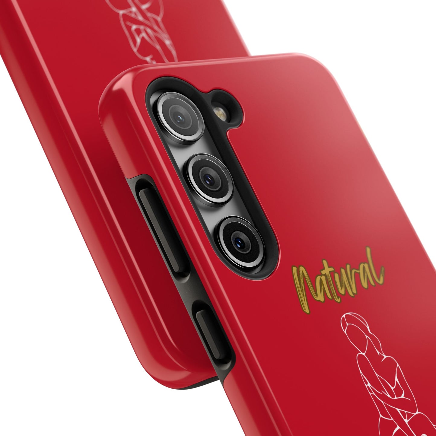 Natural Woman Shoulder Action (WL)Tough Phone Cases DARK RED