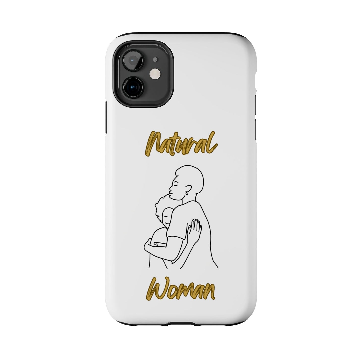 Natural Woman Safe With Momma (BL) Tough Phone Cases WHITE