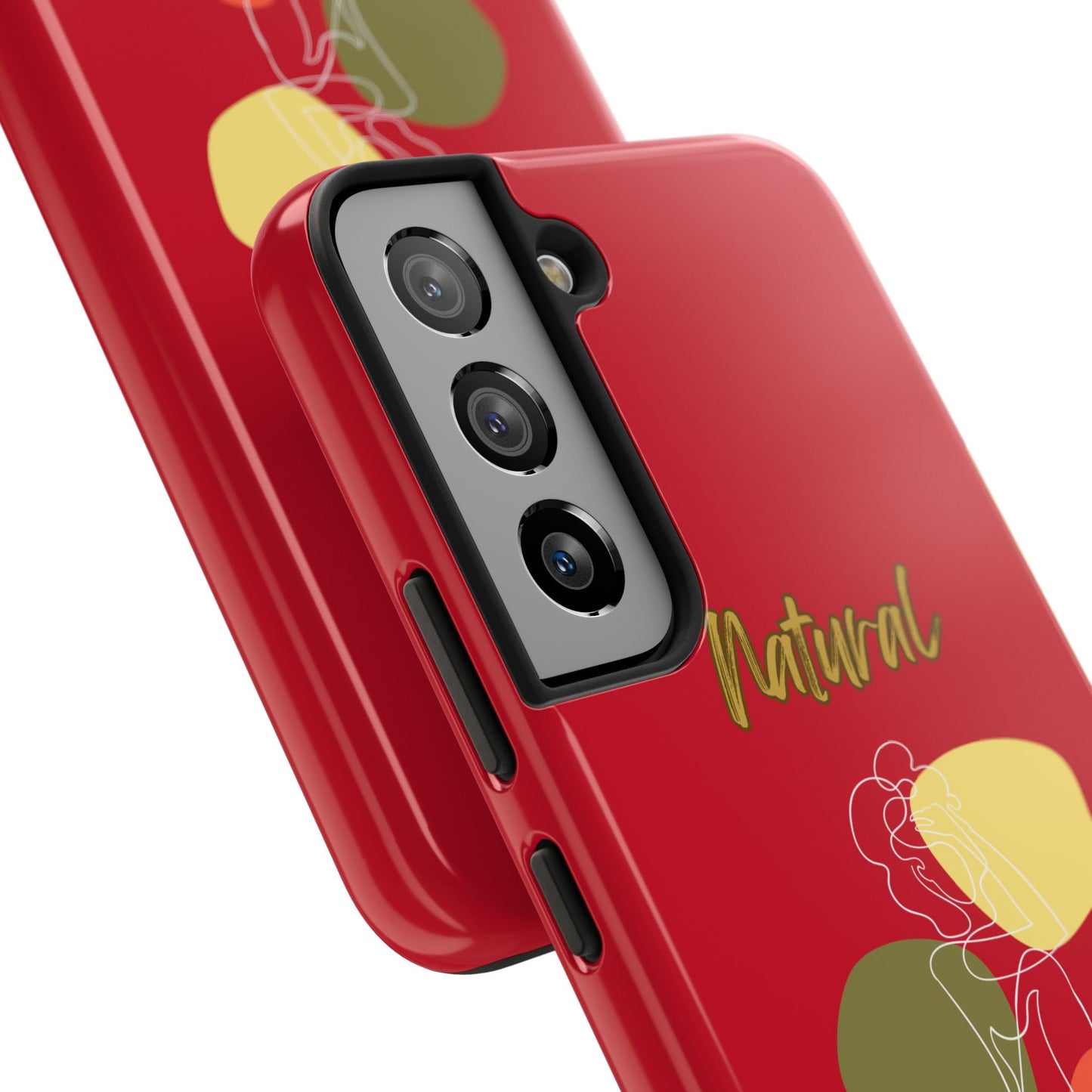 Natural Woman Colorful Pose (WL)Tough Phone Cases DARK RED
