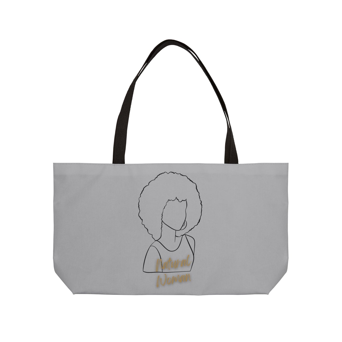 Natural Woman Afro (BL) Weekender Tote Bag LIGHT GREY