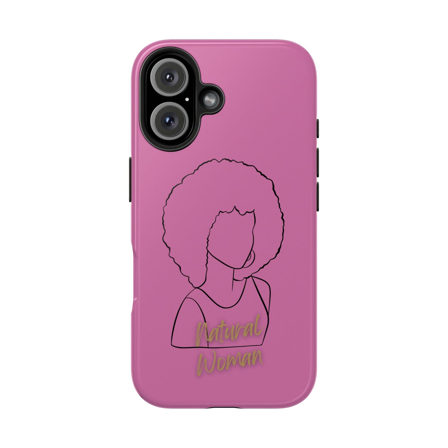 Natural Woman Afro (BL)Tough Phone Cases LIGHT PINK