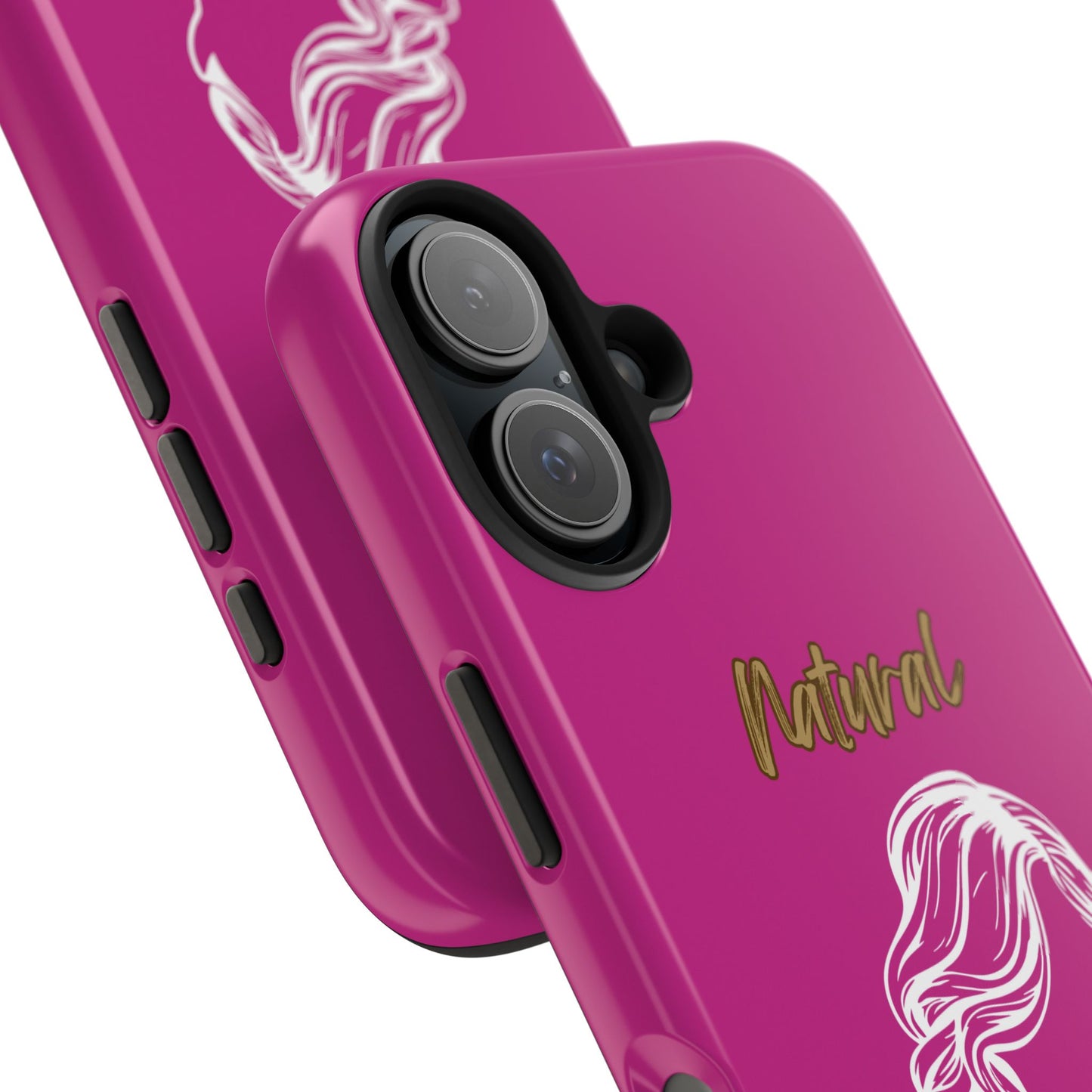 Natural Woman Long Curl (WL)Tough Phone Cases PINK