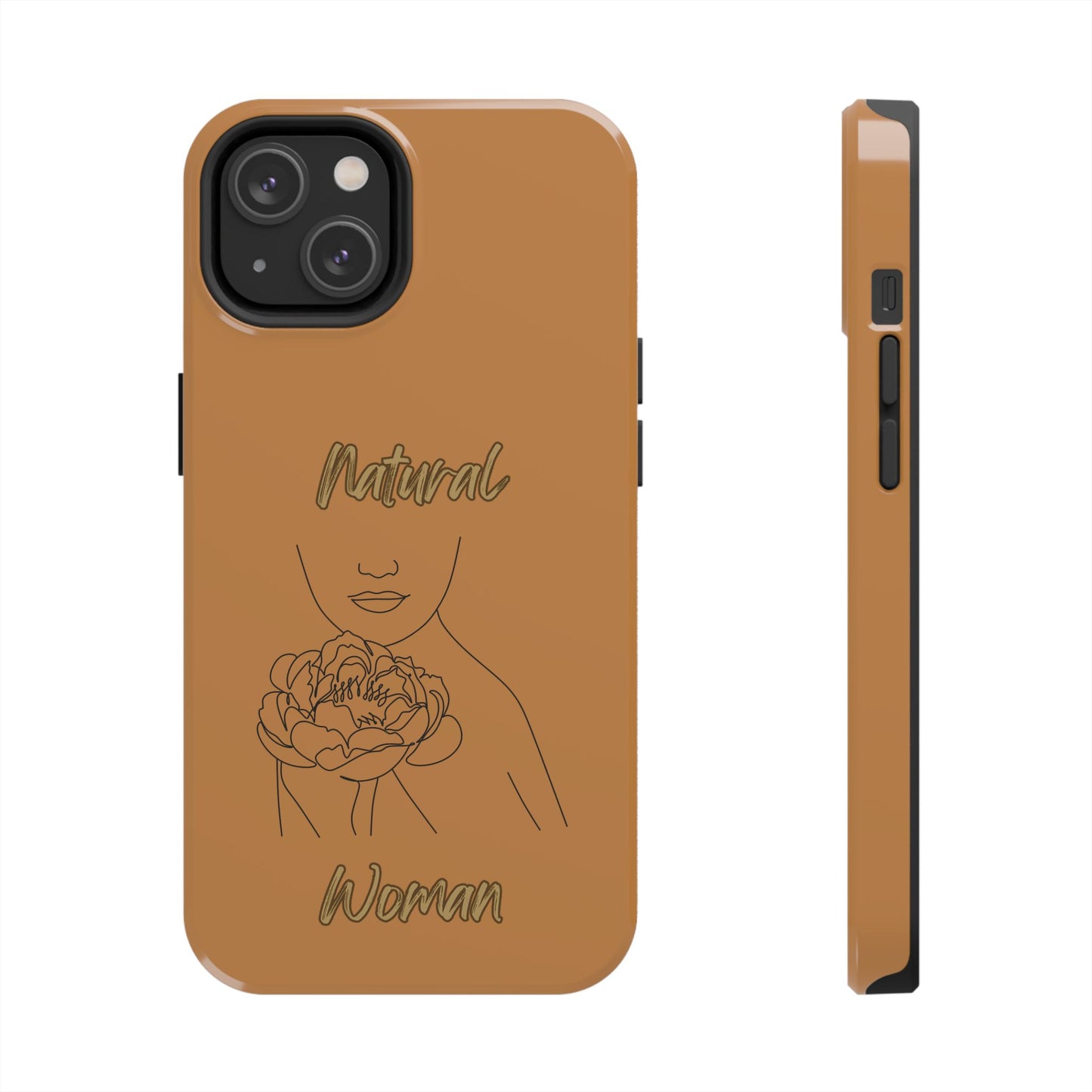 Natural Woman Kissed Flower (BL)Tough Phone Cases LIGHT BROWN