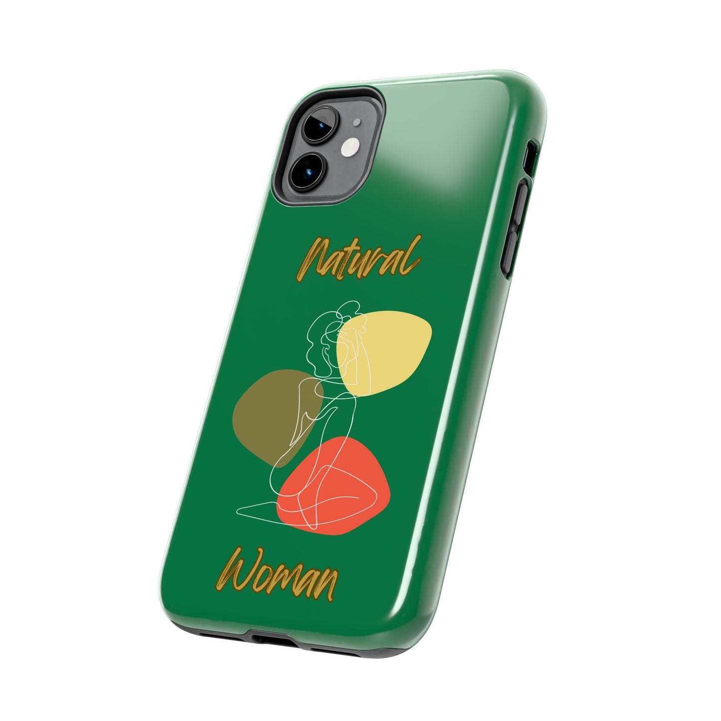 Natural Woman Colorful Pose (WL)Tough Phone Cases DARK GREEN