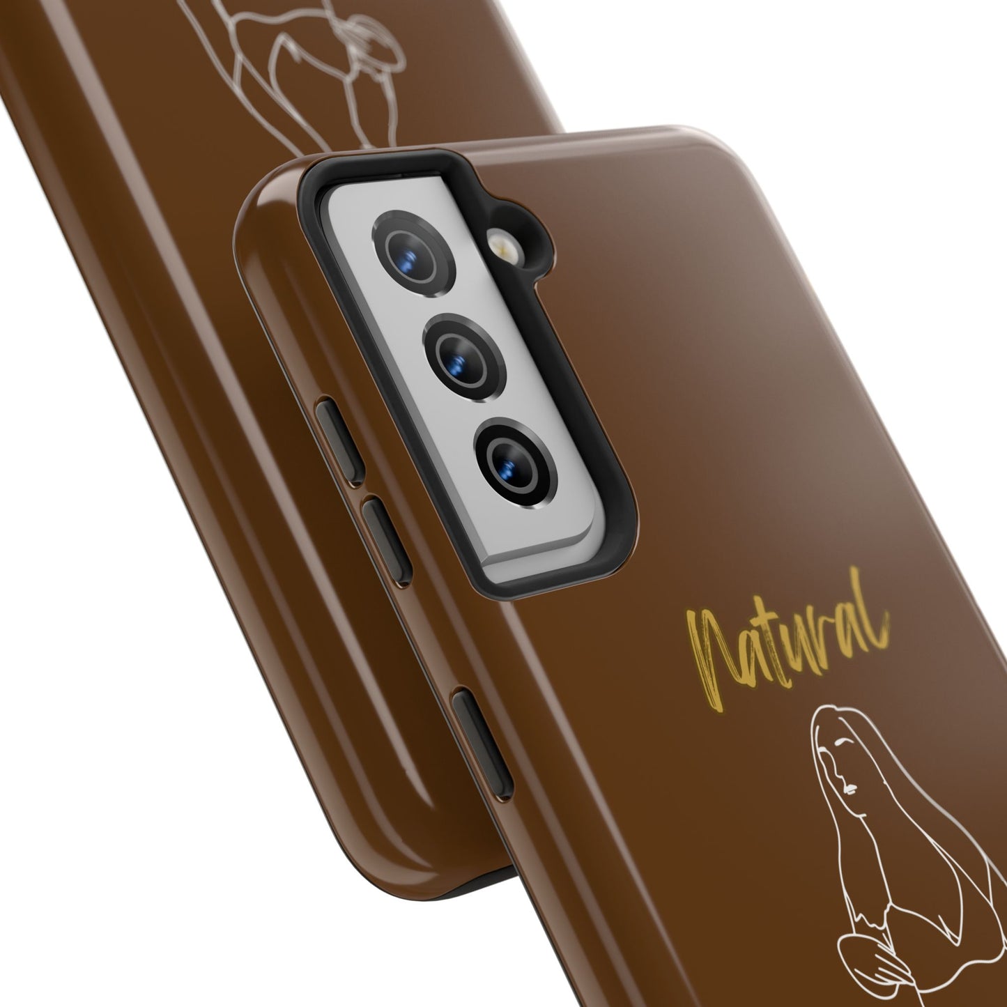 Natural Woman Full Beauty (WL)Tough Phone Cases BROWN