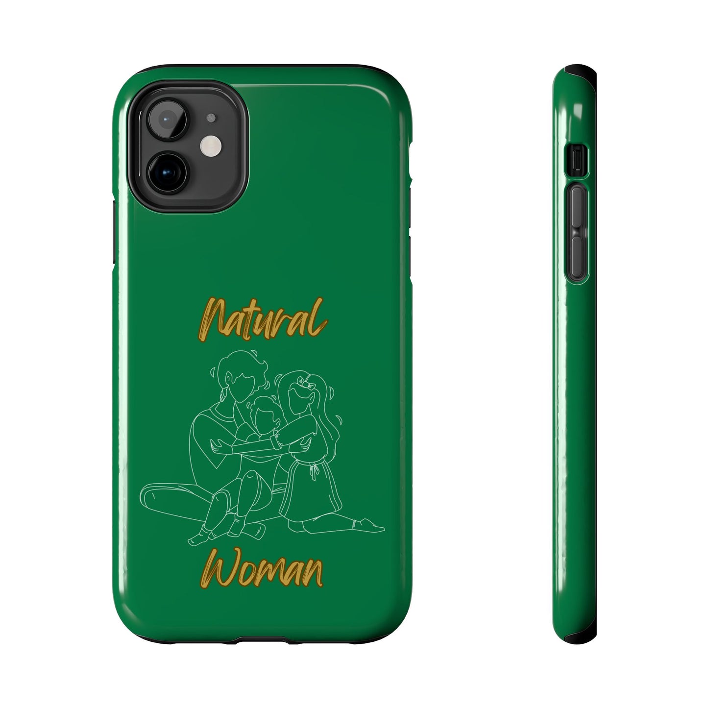 Natural Woman Bear Hugs (WL) Tough Phone Cases DARK GREEN