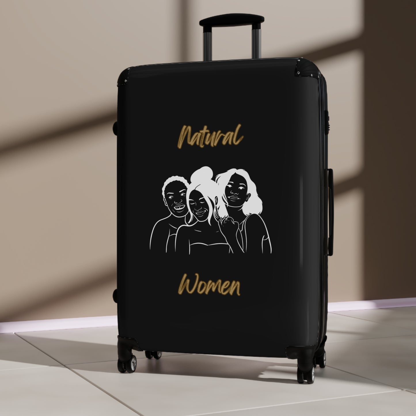 Natural Woman Laughing Friends (WL) Suitcase BLACK