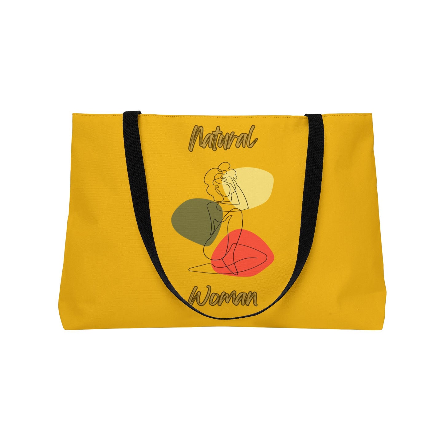 Natural Woman Colorful Pose (BL) Weekender Tote Bag YELLOW