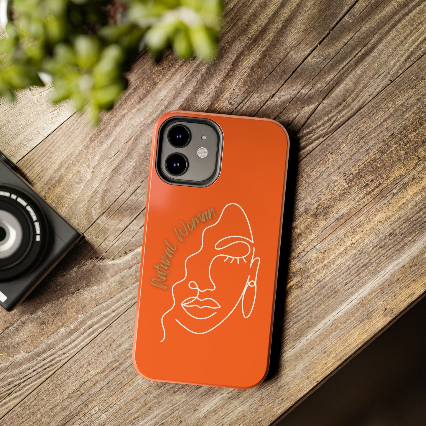 Natural Woman Half Face (WL)Tough Phone Case ORANGE