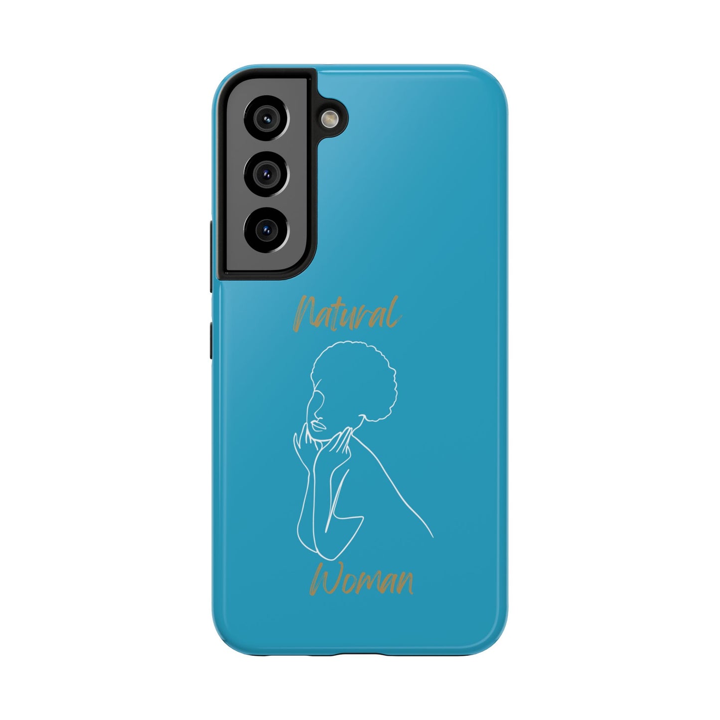 Natural Woman Cute Afro (WL)Tough Phone Cases TURQUOISE