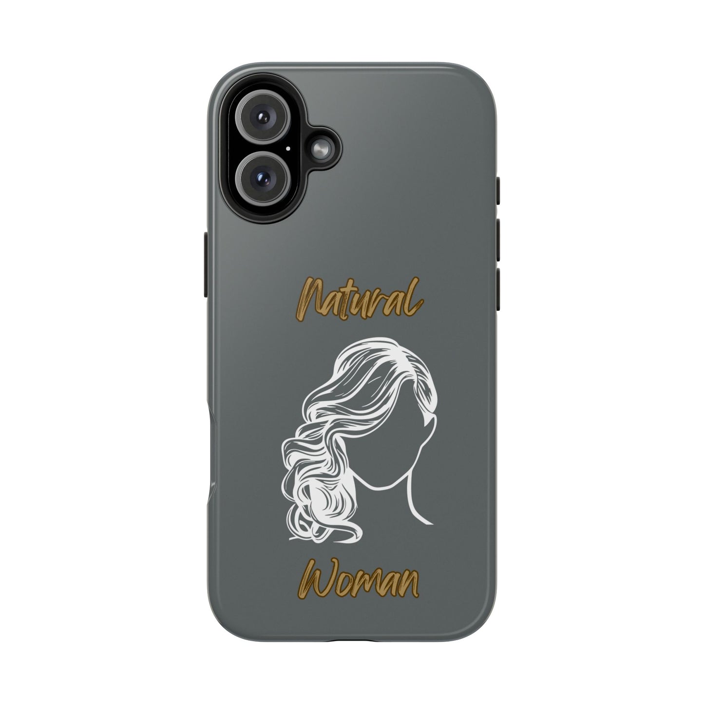 Natural Woman Long Curl (WL)Tough Phone Cases DARK GREY