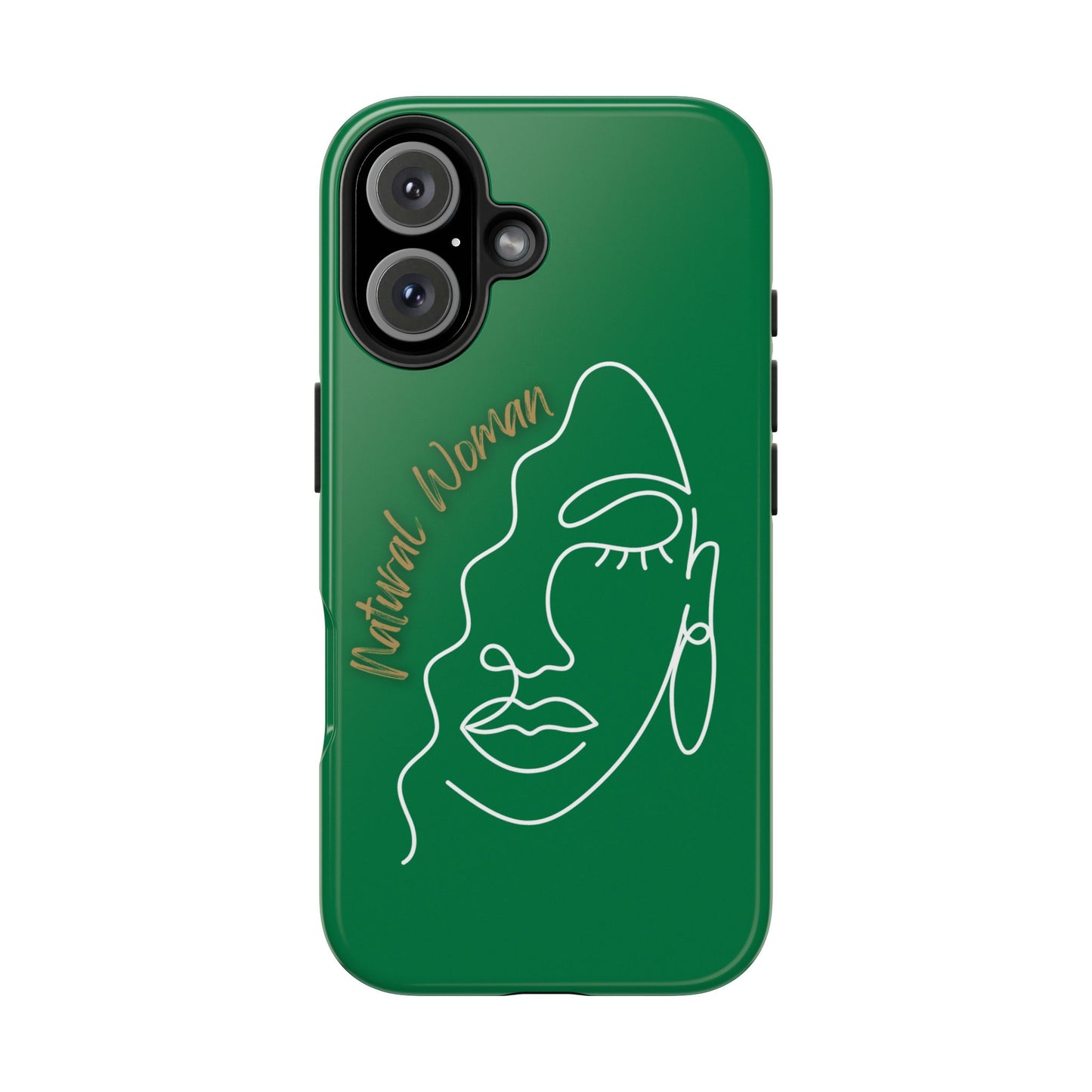 Natural Woman Half Face (WL)Tough Phone Case DARK GREEN