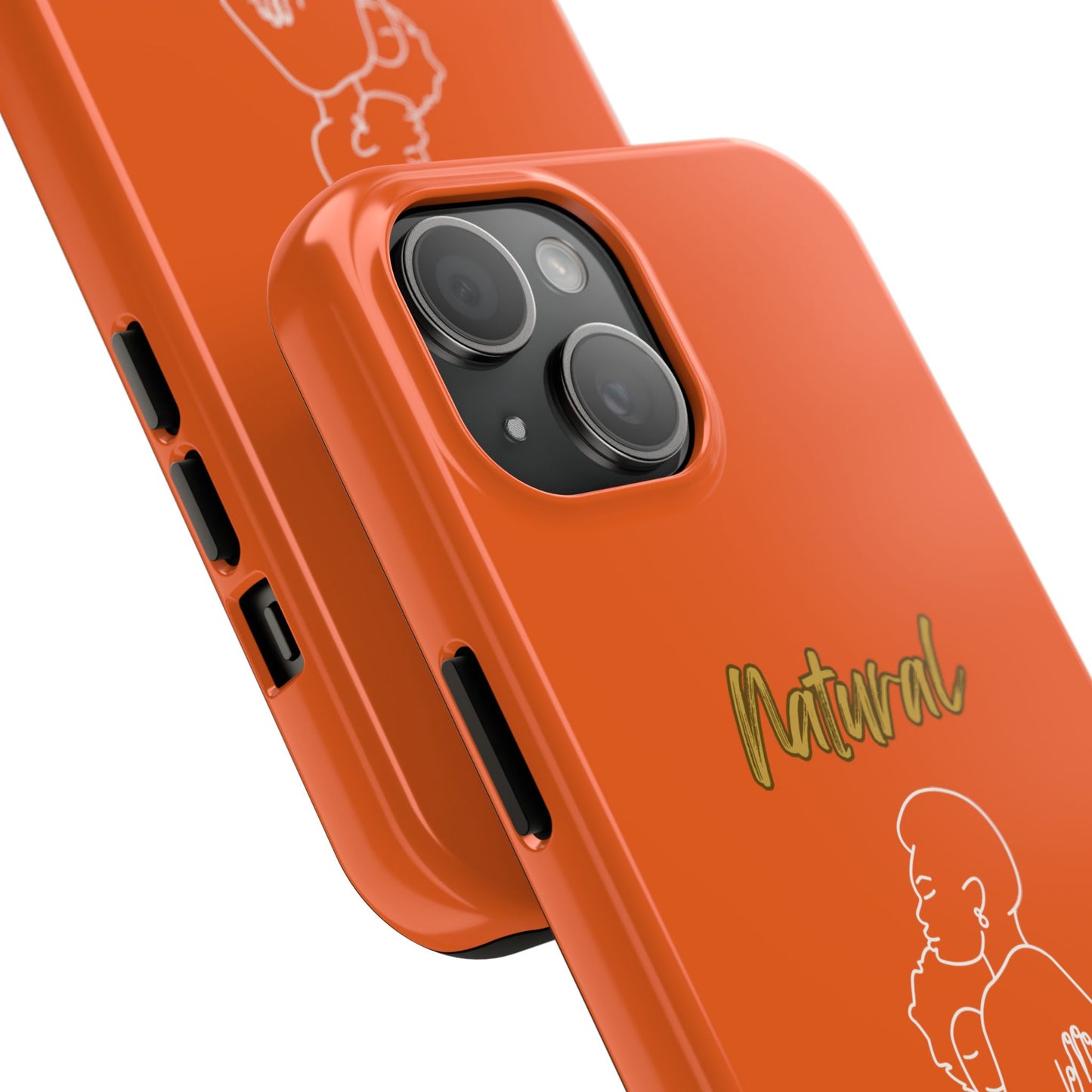 Natural Woman Safe With Momma (WL) Tough Phone Cases ORANGE
