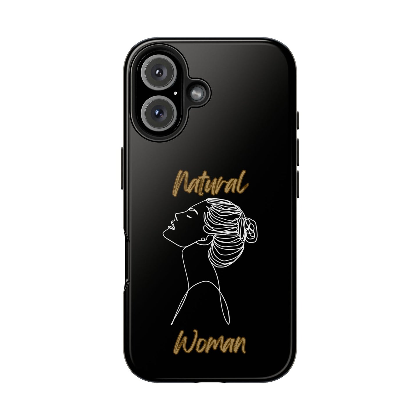 Natural Woman Wet Bun (WL) Tough Phone Cases BLACK